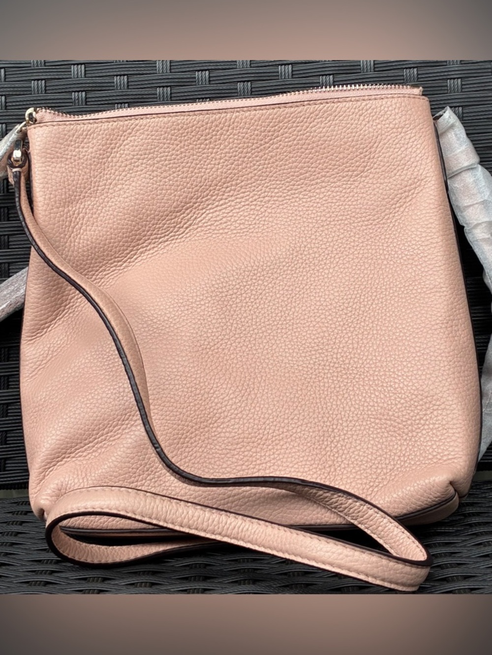 kate spade Pebbled Leather Crossbody in Dusty Rose with Gold Hardware - Picture 7 of 12